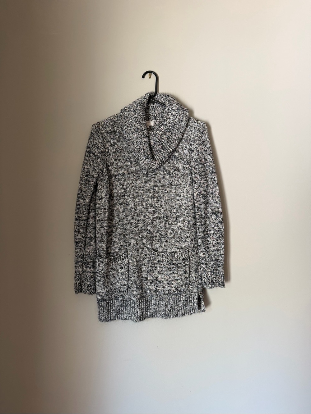 LOFT Gray Cowl Neck Sweater